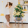 Mini Christmas Tree 60cm, Small Christmas Trees with Lights and Rich Golden Ornaments, 2FT Prelit Artificial Tabletop Christmas Tree for Xmas, Home, Kitchen, Dining Table Decor.