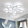 50W LED Ceiling Light Dimmable with Remote Control, 5-Star Shape LED Chandelier Ceiling Light, Modern Acrylic Ceiling Lighting for Living Room Lounge Office Children’s Room Bedroom, Diameter 70cm