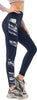 Women's High Waisted Gym Leggings - Full Color Printed Leggings, Non See Through Yoga Pants with Pockets