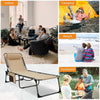 Sun Lounger 5-Position Adjustable Backrest for Garden Recliner Chaise Lounge Chair Folding Sun lounger Portable Sunloungers with Strap Sun bed for Beach Terrace Pools Camping Guest Bed Indoor