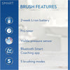 Smart 6 Electric Toothbrushes For Adults, App Connected Handle, 3 Toothbrush Heads & Travel Case, 5 Modes, Teeth Whitening, 2 Pin UK Plug, 6000N