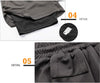 Mens Running Gym 2 in 1 Sports Shorts Breathable Outdoor Workout Training Shorts with Pockets