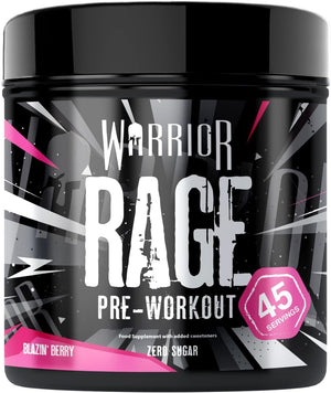 Rage - Pre-workout Powder - 392g - Energy Drink Supplement with Vitamin C, Beta Alanine and Creatine Gluconate - 45 Servings (Blazin' Berry)