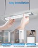 65 LED Wardrobe Lights Motion Sensor, Dimmable Battery Cupboard Lights 2500mAh Rechargeable Wireless Closet Lights for Drawer, Kitchen, Hallway, Silvery, 3 Color Temperatures, 33.5 cm