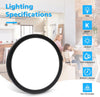 18W LED Ceiling Lights,2000LM Daylight White 5000K Round Ceiling Lights Ø 23cm Black,Waterproof IP44,150W Equivalent,Flush Ceiling Light for Living Room,Bedroom,Office 1 Pack