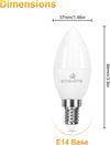 E14 LED Light Bulb, 5W 470lm Small Edison Screw Candle Bulbs, Warm White 2700K, Energy Saving Non-Dimmable, Pack of 6