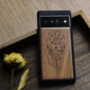 Wood Case for Pixel 6 Pro Case [Wood & Soft TPU] Shockproof Hybrid Protective Cover Unique & Classy Wooden Case Compatible with Google Pixel 6 Pro Case (Vegvisir Viking Compass-Walnut).