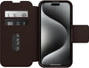 Strada Case for iPhone 15 Pro for MagSafe, Shockproof, Drop proof, Premium Leather Protective Folio with Two Card Holders, 3x Tested to Military Standard, Brown