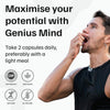 Genius Mind® Nootropic Brain Supplement, Support Cognitive Function, Energy Levels, Focus & Memory Function - 17 Brain Boosting Ingredients Including Lions Mane, Bacopa, Ginkgo & Vitamin B12