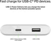 10000mAh power bank, USB-C Power Delivery fast charging portable charger with 18W USB-C and 12W USB-A ports, 10K travel battery pack for Samsung Galaxy, Pixel, iPhone, iPad, tablets – White