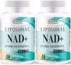 Liposomal NAD+ 500mg with Trans-Resveratrol 300mg Softgels | Actual NAD+ Supplement | 2-in-1 Anti Aging Formula for Cellular Repair, Promote Longevity & Vitality (Pack of 2)