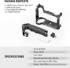 ZV-E1 Camera Cage Kit with ARRI Top Handle, HDMI Cable Clamp, NATO Rail, Arca Type Base, 3/8" ARRI Holes, 1/4" Threads, Cold Shoes, Full Cage Compatible with Sony ZV-E1 DJI RS RSC, CA035