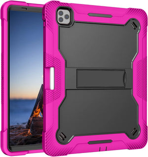 New iPad Pro 12.9 Case 2022/2021 with Pencil Holder Protection Duty Shockproof Cover Soft Silicone Back Cover for 2022/2021 iPad Pro 12.9 inch