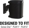 Adjustable Speaker Wall Mounts Designed For SONOS ONE, PLAY:1 & PLAY:3 - Pair (Black)