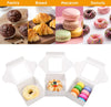 "Delightful Delights: 50 Pack of Elegant White Bakery Boxes with Window - Perfect for Pastries, Cookies, Cakes, and Cupcakes! Includes 60 Stickers for Personalized Gift Packaging"