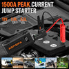 "Supercharged Power Pack: Effortlessly Jump Start Any Vehicle - Unleash 1500A Boost for Gas/ Diesel Engines up to 7L/5.5L, Equipped with Jump Leads, LED Flashlight & LCD Display - Ideal for 12V Vehicles, Pickups, SUVs, and Motorcycles"