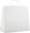 White Paper Bags with Twisted Handles – Reusable Recyclable Twist Handle Paper Carrier Bags – Party Gift Takeaway Shopping Bags (32 Cm X 35 Cm White)