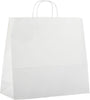 White Paper Bags with Twisted Handles – Reusable Recyclable Twist Handle Paper Carrier Bags – Party Gift Takeaway Shopping Bags (32 Cm X 35 Cm White)