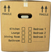 "Ultimate Moving Essentials:  10 Large Cardboard Boxes - Durable, Spacious, and Convenient with Carry Handles and Room List"