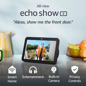 Introducing: "Echo Show 8 - 3rd Gen (2023) | HD Display, Spatial Audio, Alexa | Charcoal"