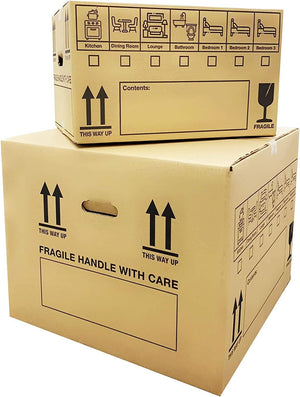 "Ultimate Moving Box Bundle: 10 Extra Large and Medium Cardboard Boxes for a Stress-Free Move!"