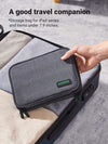 " Travel Essentials Organizer: Stay Tidy and Connected on the Go with this Spacious Tech Pouch for Gadgets, Cables, Chargers, Power Banks, and More!"
