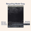 "Stylish and Sustainable: 100 Pack of SMART 10X13 Recycled Poly Mailers in Black - Eco-Friendly Packaging for Small Businesses"