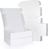 " 20 PACK Medium Shipping Boxes - Convenient and Durable White Corrugated Cardboard Mailer Boxes for Small Business Packaging - 12X9X3 Size"