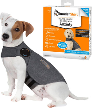 "ThunderPaws Calming Vest: Soothe Your Pup in Style! - Gray, Small"