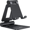 "Enhanced  Foldable Phone Stand - Sleek Rose Gold Desktop Holder for iPhone, Samsung Galaxy, Nintendo Switch, and More!"