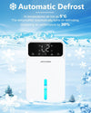 "Powerful and Silent Portable Dehumidifier - Say Goodbye to Mold and Moisture - Perfect for Home, Bathroom, and Garage Use - Includes Automatic Defrost, Timer, and Auto Shut Off"