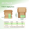 "Compact and Convenient: 20 Pack of Small Brown Corrugated Shipping Boxes - Ideal for Mailing and Business Packaging - 7X5X2 Inches"