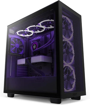 "Enhance Your Gaming Experience with the  H7 Flow - ATX Mid Tower PC Gaming Case - Featuring USB Type-C Port, Tempered Glass Side Panel, Vertical GPU Mount, and Integrated RGB Lighting - in Sleek Black Design!"
