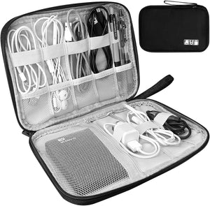 "Ultimate Electronics Organizer Bag - Travel in Style with the  Electronics Accessories Organizer Bag for Cables, Chargers, and Gadgets (Black)"