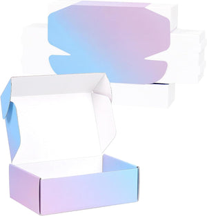 "Stylish and Sturdy Small Shipping Boxes for Small Business, 30 Pack of Corrugated Cardboard Mailer Gift Boxes - Perfect for Packaging and Mailing (Gradients)"