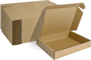 "Premium Pack of 25 HORLIMER Shipping Boxes - Sturdy Corrugated Cardboard Mailing Box, Ideal for Shipping and Storage - 11x8x2 Inches, Brown"