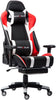 Office Chair,Gaming Chair with Footrest Lumbar Support for Adults,Pu Leather Ergonomic Massage Chair for Home,Computer Video Gamer Chair(Yk-6008-Black)