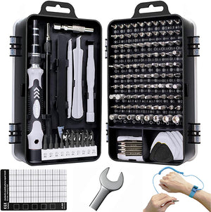 "Ultimate Precision Screwdriver Set - 140-in-1 Toolkit for DIY Electronic Repairs - Ideal for Micro PC, Laptop, iPhone, and MacBook - Sleek Grey Design with Handy Case Included"