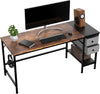 Computer Desk, Office Work Desk for Student and Worker, Writing Desk with Drawer and Headphone Hook, Laptop Table with Shelves, Modern Style Desks for Bedroom, Home, Office(100X50X75Cm)