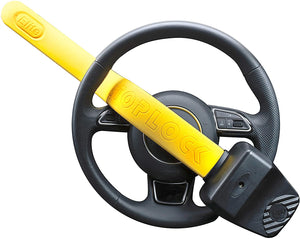 "Ultimate Car Security: Unbreakable Anti-Theft Steering Wheel Lock - Universal Fit, Complete with Stylish Carry Bag and 2 Keys - Guaranteed Safety and Protection - Black/Yellow, 1 Unit"