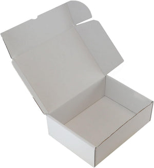 "Versatile and Durable White Shipping Boxes - Ideal for Documents, Cakes, Photos, Magazines, Shoes, Toys, Prints, Books, and Clothes - 10 Pack - Size: 30cm x 23cm x 10cm (12" x 9" x 4")"