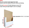 "Convenient and Versatile 50-Pack Cardboard Shipping Boxes - Perfect for Comics, Books, and Photos - Easy-Fold Design - Adjustable Height - White Color"