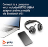 "Enhanced Communication and Immersive Audio with Poly Voyager Focus 2 UC USB-A Headset - Experience Bluetooth Dual-Ear Stereo Sound, Crystal-Clear Boom Mic, and Active Noise Canceling for PC/Mac - Perfect for Teams, Zoom, and Beyond!"