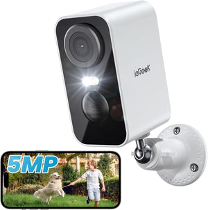 "5MP Colorful Night Vision Wireless Security Camera - Rechargeable, Motion Detection, Alexa Compatible!"