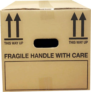 "Super-Sized 40-Pack of Durable Moving Boxes with Room Labels - Spacious 47cm x 31.5cm x 27cm - 44 Litres Capacity!"