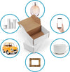 "Premium White Corrugated Cardboard Shipping Boxes - Pack of 20 - Ideal for Packaging, Small Businesses, Literature, and Mailers - 13x10x2 Inches"