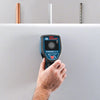 "Ultimate Precision and Versatility:  Wall Scanner D-Tect 120 - Detects Plastic Pipes, Wooden Studs, Live Cables, and Metal with 120mm Depth - Includes Protective Bag and Batteries - Trusted Blue Design"