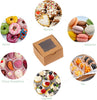 "Delightful 100Pcs Mini Bakery Boxes with Window - Perfect for Pastries, Cupcakes, and More!"