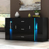 "Stylish and Spacious Modern White Sideboard Cabinet - Enhance Your Living Room with Ample Storage!"