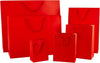 "Stylish and Durable 10 Red Matt Laminated Paper Bags with Rope Handles - Perfect for Any Occasion!"